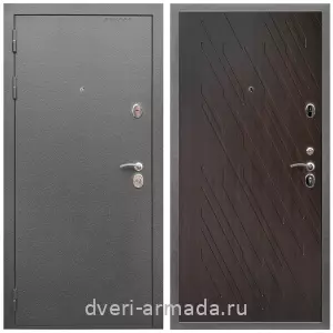 Двери со склада, Дверь входная Армада Оптима Антик серебро /МДФ 16 мм  ФЛ-86 Венге структурный