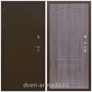 МДФ без фрезеровки, Дверь входная железная уличная в дом Армада Термо Молоток коричневый/ МДФ 6 мм ФЛ-138 Дуб филадельфия графит для дачи на заказ от производителя