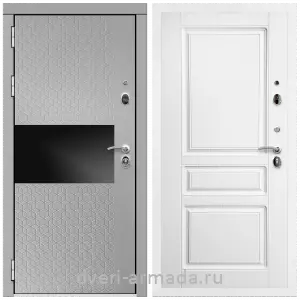Входные двери толщиной 1.5 мм, Дверь входная Армада Престиж Белая шагрень МДФ 16 мм Милк рикамо софт / МДФ 16 мм ФЛ-243 Ясень