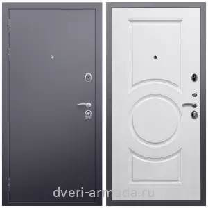 Двери со склада, Дверь входная Армада Люкс Антик серебро / МДФ 16 мм МС-100 Белый матовый