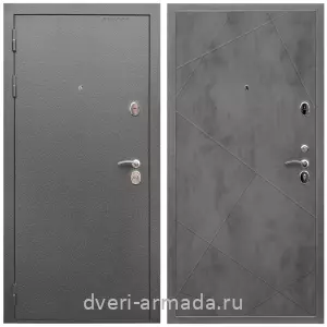Входные двери Люкс, Дверь входная Армада Оптима Антик серебро / МДФ 10 мм ФЛ-291 Бетон темный
