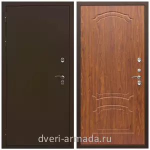 Двери оптом, Металлическая дверь входная элитная Армада Термо Молоток коричневый/ МДФ 6 мм ФЛ-140 Морёная берёза для загородного дома  с шумоизоляцией