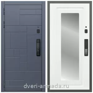 Левые входные двери, Умная входная смарт-дверь Армада Аккорд Kaadas K9 / МДФ 16 мм ФЛЗ-120 Ясень белый