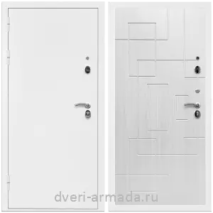 Двери оптом, Металлическая дверь входная Армада Оптима Белая шагрень / МДФ 16 мм ФЛ-57 Белый жемчуг
