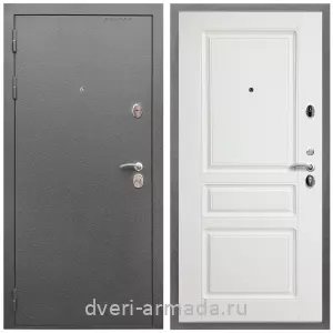Двери со склада, Дверь входная Армада Оптима Антик серебро / МДФ 16 мм ФЛ-243 Белый матовый