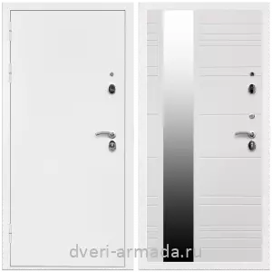 Двери со склада, Дверь входная Армада Оптима Белая шагрень / МДФ 16 мм ФЛЗ-Сити Белый матовый
