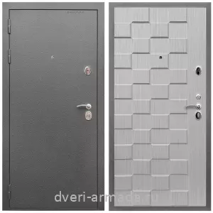 Двери со склада, Дверь входная Армада Оптима Антик серебро / МДФ 16 мм ОЛ-39 Лиственница беж