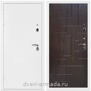 Двери со склада, Дверь входная Армада Оптима Белая шагрень / МДФ 16 мм ФЛ-57 Дуб шоколад