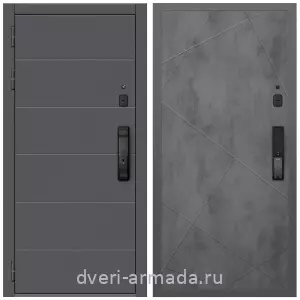 Левые входные двери, Дверь входная Армада Роуд МДФ 10 мм Kaadas K9 / МДФ 10 мм ФЛ-291 Бетон темный