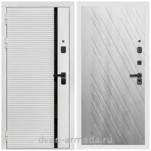 Входные двери 960 мм, Дверь входная Армада Каскад WHITE МДФ 10 мм / МДФ 16 мм ФЛ-86 Ясень Ривьера Айс