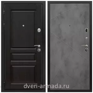 Двери оптом, Металлическая дверь входная Армада Премиум-Н МДФ 16 мм ФЛ-243 Венге / МДФ 10 мм ФЛ-291 Бетон темный