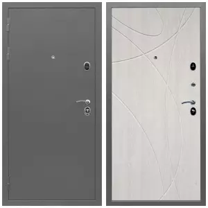 МДФ без фрезеровки, Дверь входная Армада Орбита Антик серебро/ МДФ 16 мм ФЛ-247 сосна белая