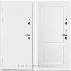 Двери оптом, Металлическая дверь входная Армада Оптима Белая шагрень / МДФ 16 мм ФЛ-117 Белый матовый