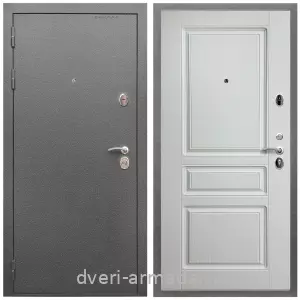 Двери со склада, Дверь входная Армада Оптима Антик серебро / МДФ 16 мм ФЛ-243 Ясень белый