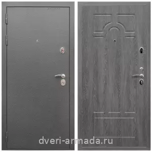 Темные входные двери, Дверь входная Армада Оптима Антик серебро / МДФ 6 мм ФЛ-58 Дуб Филадельфия графит