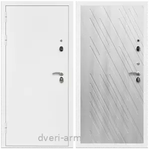 Двери со склада, Дверь входная Армада Оптима Белая шагрень / МДФ 16 мм ФЛ-86 Ясень Ривьера Айс