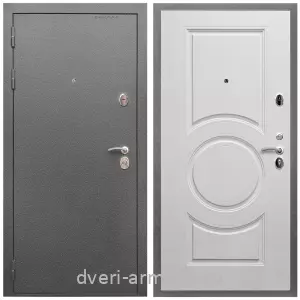 Двери со склада, Дверь входная Армада Оптима Антик серебро / МДФ 16 мм МС-100 Белый матовый