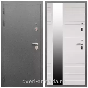 Двери со склада, Дверь входная Армада Оптима Антик серебро / МДФ 16 мм ФЛЗ-Сити Белый матовый