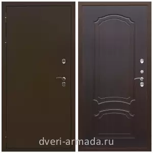Двери оптом, Металлическая дверь входная уличная в дом Армада Термо Молоток коричневый/ МДФ 6 мм ФЛ-140 Венге для загородного дома с панелями МДФ