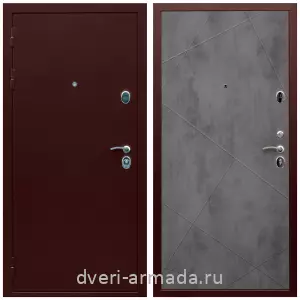 Двери со склада, Дверь входная Армада Люкс Антик медь / МДФ 10 мм ФЛ-291 Бетон темный одностворчатая в офис