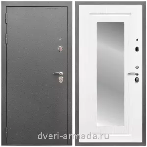 Двери со склада, Дверь входная Армада Оптима Антик серебро / МДФ 16 мм ФЛЗ-120 Ясень белый