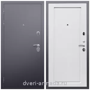 Двери со склада, Дверь входная Армада Люкс Антик серебро / МДФ 16 мм ФЛ-119 Ясень белый