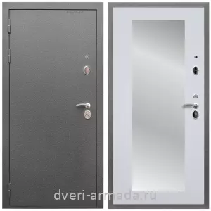 Двери со склада, Дверь входная Армада Оптима Антик серебро / МДФ 16 мм ФЛЗ-Пастораль, Белый матовый