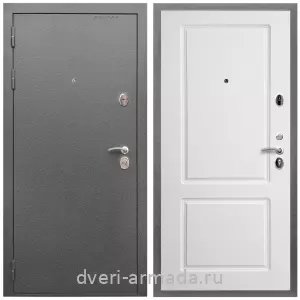 Двери со склада, Дверь входная Армада Оптима Антик серебро / МДФ 16 мм ФЛ-117 Белый матовый