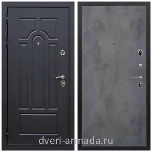Двери оптом, Металлическая дверь входная Армада Эврика МДФ 10 мм ФЛ-58 Венге / МДФ 10 мм ФЛ-291 Бетон темный