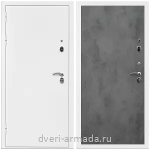 Входные двери Люкс, Дверь входная Армада Оптима Белая шагрень / МДФ 10 мм ФЛ-291 Бетон темный