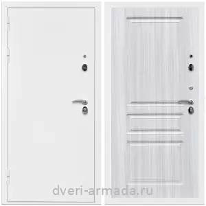 Двери со склада, Дверь входная Армада Оптима Белая шагрень / МДФ 16 мм ФЛ-243 Сандал белый