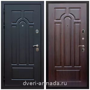 Двери оптом, Металлическая дверь входная Армада Эврика МДФ 10 мм ФЛ-58 / МДФ 6 мм ФЛ-58 Венге в частный дом