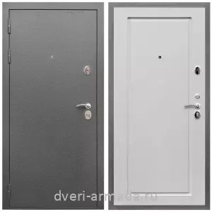 Двери со склада, Дверь входная Армада Оптима Антик серебро / МДФ 16 мм ФЛ-119 Ясень белый