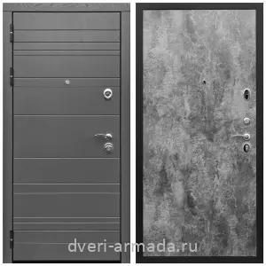 МДФ без фрезеровки, Дверь входная Армада Роял Вуд МДФ 10 мм графит / МДФ 6 мм ПЭ Цемент темный