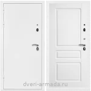 Двери оптом, Металлическая дверь входная Армада Оптима Белая шагрень / МДФ 16 мм ФЛ-243 Белый матовый