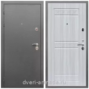 Входные двери Люкс, Дверь входная Армада Оптима Антик серебро / МДФ 10 мм ФЛ-242 Сандал белый